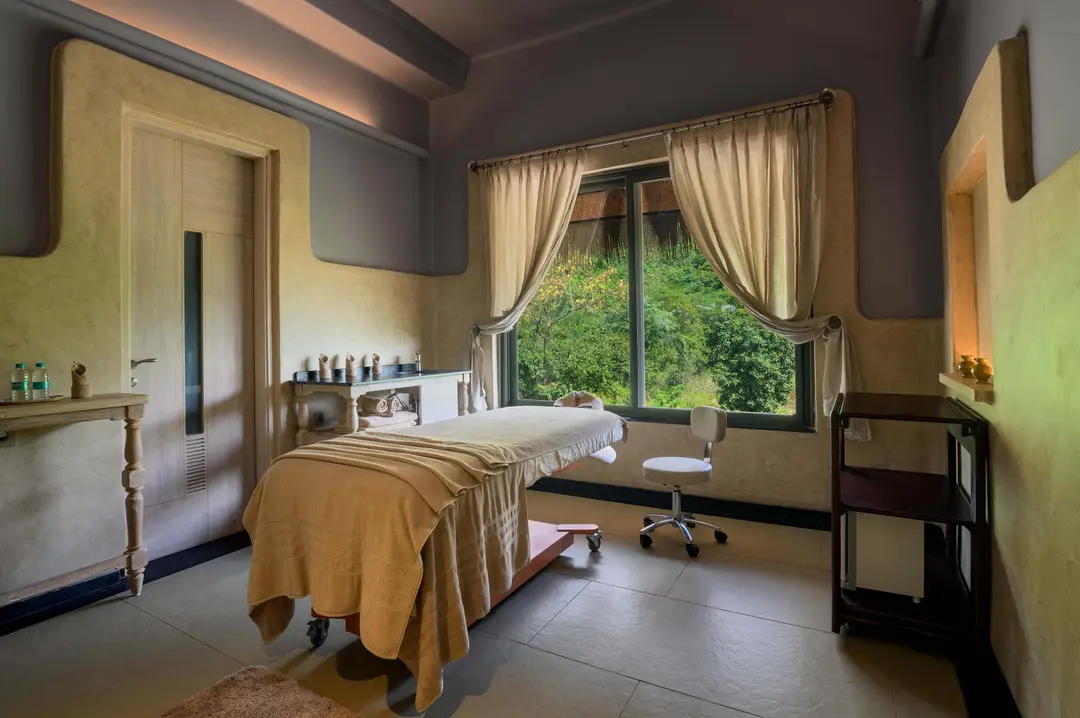 navam Navam Massage Room at Swastik Ayu Vihar Western Massage Therapies for Relaxation and Renewal in Quiet, Comforting Setting.