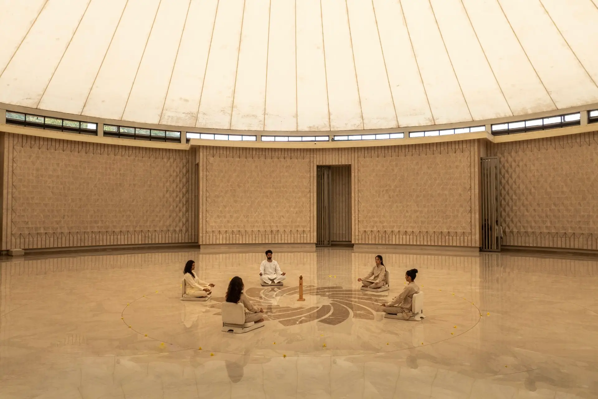 dhyan-mandir Dhyan Mandir at Swastik Dhyan Vihar a 72ft sacred space for energy ascension, hosting global yoga retreats near Mumbai & Pune.