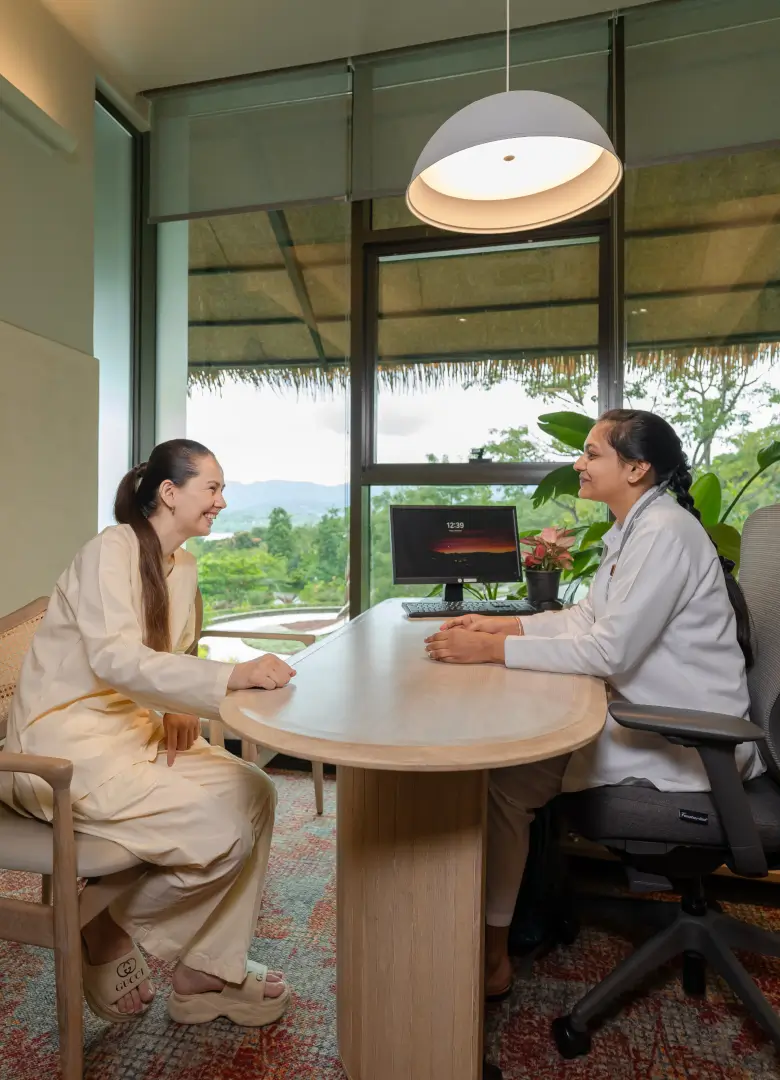 Personalised PCOS Consultation Woman in a personalised consultation with a Swastik Wellbeing physician