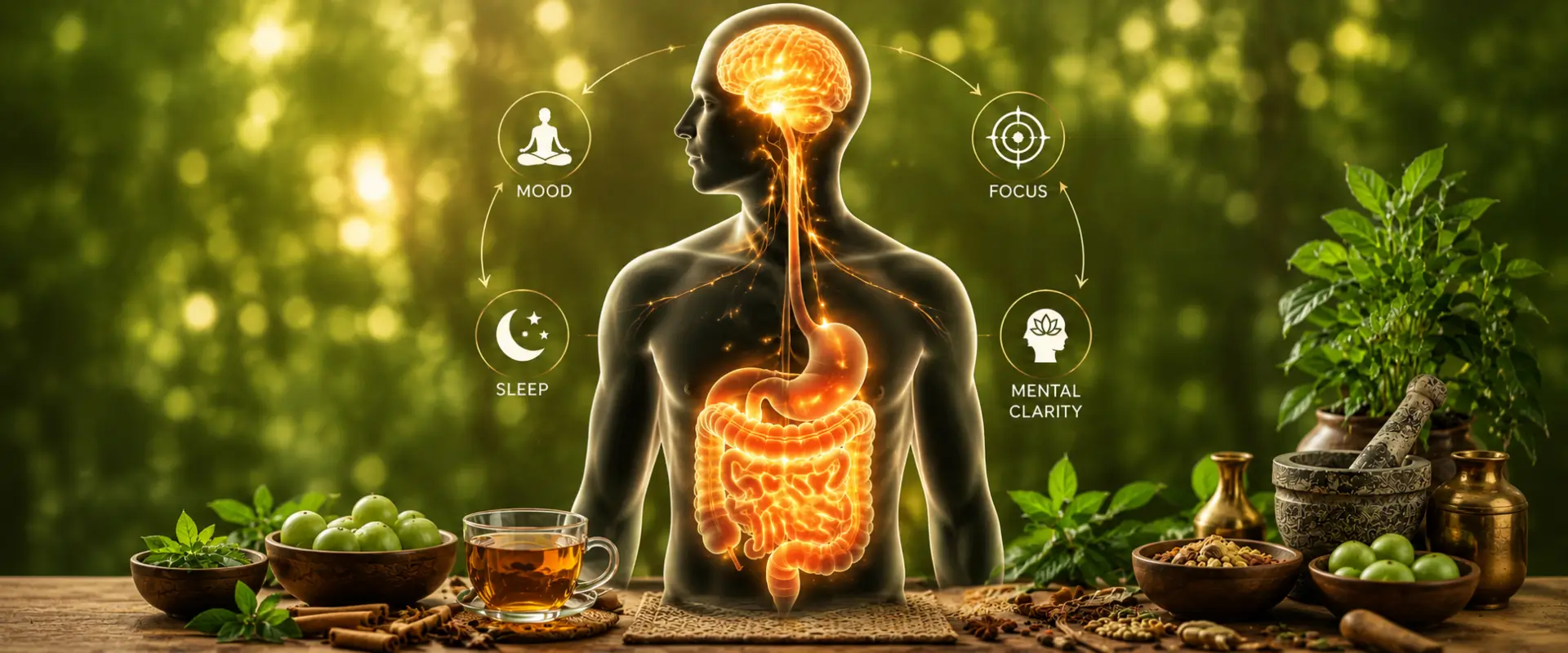 The Gut-Brain Axis Explained Diagram of the gut-brain axis showing the vagus nerve linking the digestive tract and the brain